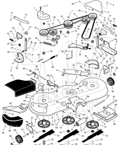 Mower Housing Diagram and Parts List for 465618X48A 2003 Briggs and Stratton Lawn Tractor